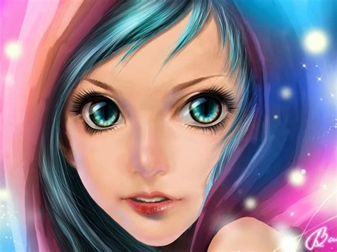 cute cartoon girl hd wallpaper download